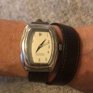 Silpada leather wrap watch